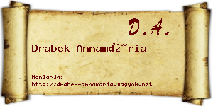 Drabek Annamária névjegykártya